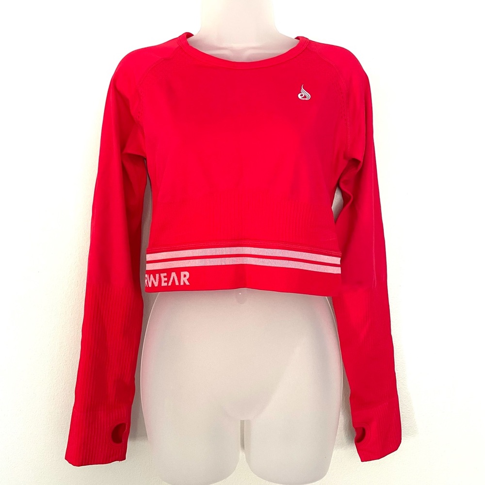 Red Ryderwear seamless long sleeve crop